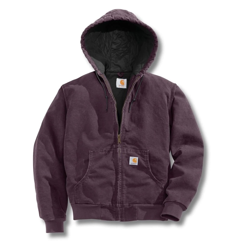 Set of Carhartt Sandstone Plum Jacket & Coverall Bibs